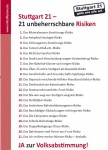 Stuttgart 21 – 21 unbeherrschbare Risiken